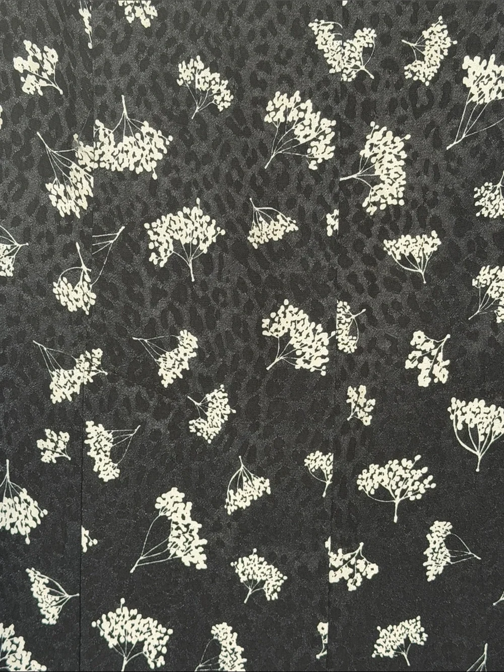 NWT Maje Midi Skirt Black Floral Print Size 40 US 12